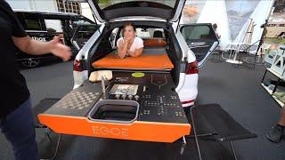 CZECH ENGINEER (58) TURNS CARS INTO REAL MOTORHOMES IN 5 MINUTES. Kitchen. Shower. XL bed!