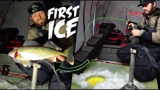 The HUNT for FIRST ICE FISHING Walleyes!