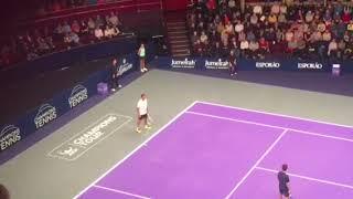 Henri Leconte Does a Rafael Nadal Impression