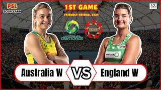 Australia vs England | Diamonds vs Vitality Roses | Women Netball Live Score Update today