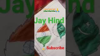 maa tujhe Salaam leaf drawing  India flag# short video #short