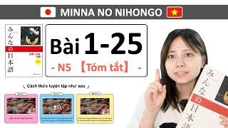 【Tóm tắt】Hội thoại N5 Bài 1-25 | học tiếng nhật Minna No Nihongo | phát âm người Nhật | Cô SEINA