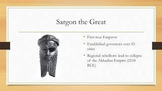 Week 2 - Akkadian Empire Lecture - Dr. Neil Soggie