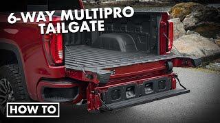 How to use the GMC MultiPro Tailgate on the 2021 GMC Sierra 1500 AT4