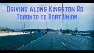 Driving along Kingston Rd. Toronto to Port Union