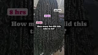 How long does it take to do Knotless Boho Braids Waist Length #cutehairstyle