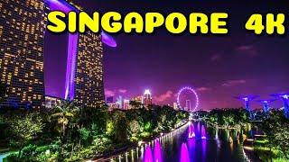  4K Singapore City Tour | Marina Bay | Marina Bay Sands | Gardens By The Bay