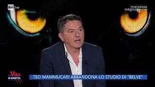 Teo Mammucari abbandona lo studio di "Belve" - La Vita in diretta 11/12/2024