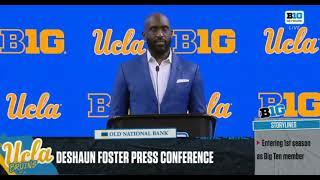 UCLA coach DeShaun Foster with an awkward Big Ten Football Media Day opening statement