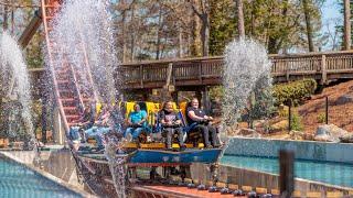 Georgia Gold Rusher on ride and off ride pov! Six Flags Over Georgia all new coaster!