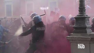 Bologna, tensione per il corteo dell'estrema destra: scontri tra polizia e antagonisti