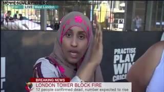 Muslim woman witness GrenFell Tower fire from the start tells a different story of what happened.