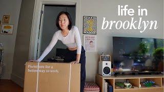 Life in Brooklyn | Deep-cleaning my loft apartment, unboxing new office chair, shopping in the city