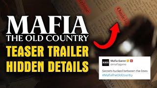 Mafia: The Old Country - Trailer Hidden Details