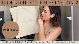 I BOUGHT THE CHEAPEST YSL BAG ON THE WEBSITE | SAINT LAURENT TOTE BAG UNBOXING | LUXURY GIFT IDEAS