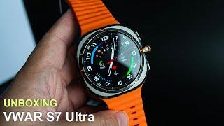 VWAR S7 Ultra Smart Watch Unboxing- Android & Bluetooth Dual System 4G LTE GPS Samsung Galaxy Style