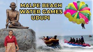 Malpe Beach Udupi | Water Sports Activities in Malpe Beach | Parasailing