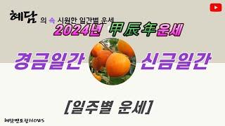 2024년 갑진년 일주별 운세 [경금일간/ 신금일간] 경인, 경오, 경술일주/경신, 경자, 경진일주/ 신해, 신묘, 신미일주/ 신사, 신유, 신축일주 [혜담멘토링HOWS]