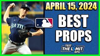 Best MLB Player Prop Picks Today! | Monday 4/15/2024 | Prizepicks Props April 15