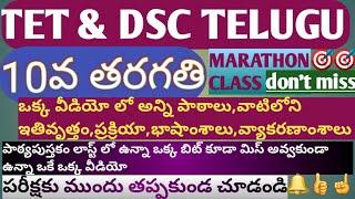 @10th class telugu 1-12 lessons|| tet&dsc telugu||పరీక్షకు వెళ్లేముందు తప్పకుండ చూడండి