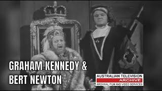 Graham Kennedy and Bert Newton: The Unforgettable TV Comedy Duo in a Hilarious Television Moment!