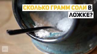 Сколько грамм соли в ложке чайной и столовой?