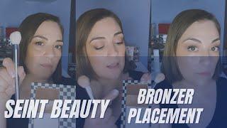 Seint Bronzer application with Illuminator (Bella + Honey) - mature skin makeup tutorial