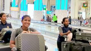 Bangladesh Women's Team touches down in Dubai, ready to compete for the ICC Women's T20 World Cup.