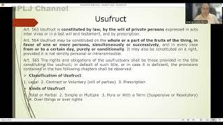 PROPERTY - Usufruct