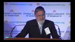 Rabbi Sacks Addressing Greenwich Chabad on Jewish Pride