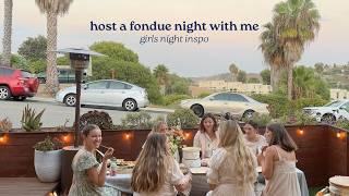 VLOG: host a fall fondue night with me | easy party idea | girls night inspo