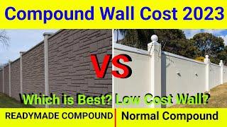 Low cost compound wall construction | readymade vs normal compound wall | precast compound wall