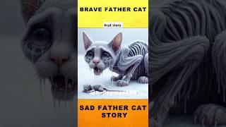 Daring Escape: Father Cat's Prison Break to Save Kittens in the Snow! #shorts #cat #cute #catlover