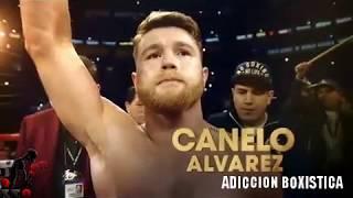 Los golpes de poder de"Canelo" y "Golovkin" en el centro del ring.