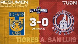 Resumen y goles | Tigres 3-0 San Luis | Guard1anes 2020 Liga MX - J13 | TUDN