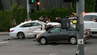 Car Accident Clean Up on Crescent Heights & Sunset Boulevard