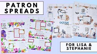 PLAN WITH ME | PATRON SPREADS FOR LISA & STEPHANIE | THE HAPPY PLANNER