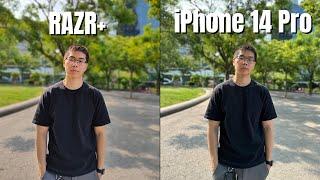 Moto RAZR+ (40 Ultra) vs iPhone 14 Pro Camera Comparison