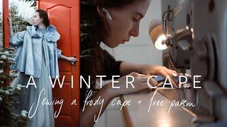 The Making of a frosty winter cape - FREE PATTERN - Cosy winter sewing