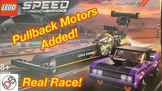 LEGO Speed Champions 76904 Pullback Build - Drag Race - Dragster & 1970 Dodge Challenger T/A Review