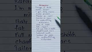 HONEY SINGH - 'MILLIONAIRE' lyrics #honeysingh #millionaire #shorts #shortsfeed #fyp #youtubeshorts