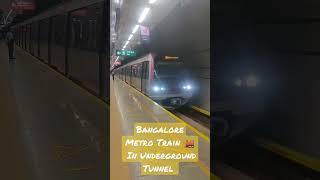 Bangalore Metro Train in Underground Tunnel