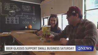 Beer glasses help support small business