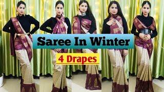 Saree With Sweater| Wedding Looks in Winter|Priya Jai Singh #sareewithsweater #winterwedding#saree
