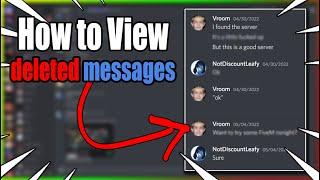 How to see deleted messages on discord..