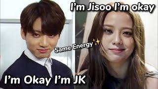 Jungkook (BTS) and Jisoo (Blackpink) radiating the same energy 