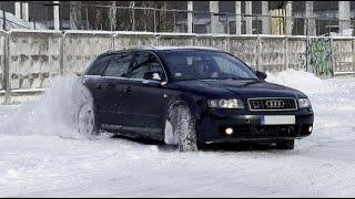 Audi S4 B6 4.2 V8 BBK manual donuts, snow drift