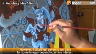 Myanmar Painting Artist Aung Min Min - interviewed by BaganTrade.com