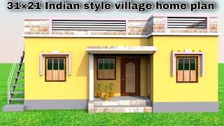 31×21 Indian style village house plan by prems home plan|singlestory beautiful house front elevation