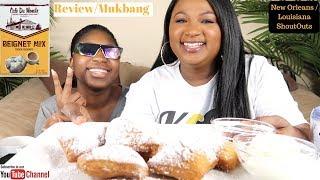 BEIGNET MUKBANG , CAFE DU MONDE BEIGNET MIX REVIEW